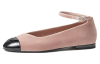 CHANEL Chunky Heel Mary Jane Shoes Women's Pink