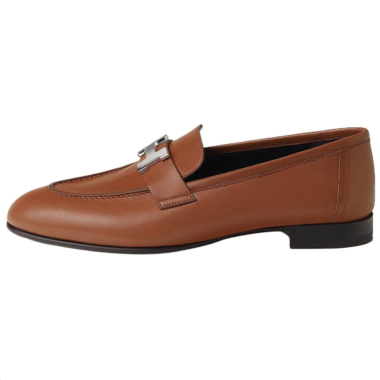 HERMES Paris Loafers Women's Dark Brown