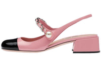 MIU MIU Block Heel High Heels 3.5cm Women's Pink
