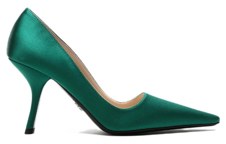 PRADA Slim Heel High Heels 9cm Women's Green