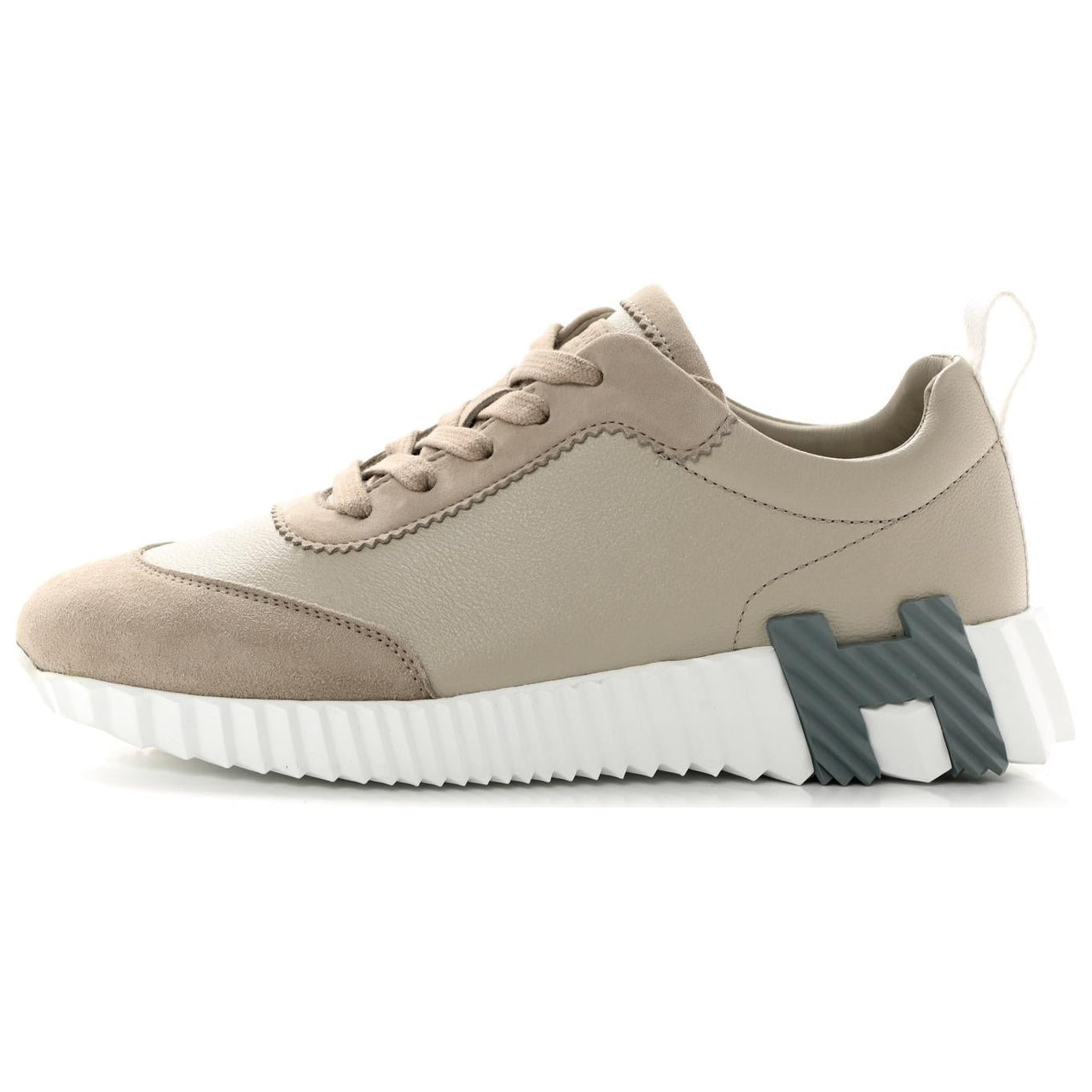 HERMES Bouncing Low-Top Casual Shoes Men's Beige