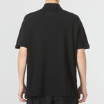 adidas Wj Solid Color Logo Micro Mark Athleisure Casual Sports Short Sleeve Polo Shirt Black HE5164