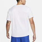 Men's Nike Large Logo Sports Training Breathable Quick Dry Round Neck Short Sleeve White T-Shirt DM4812-100