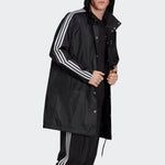 adidas originals Back logo Printed Hooded Casual Windbreaker Men Black FL0011
