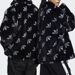 adidas originals Logo Stand Collar Sports Jacket Black HI4656