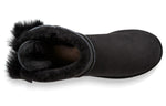 (WMNS) UGG Fluff Bow Mini Fleece Lined Black 1094967-BLK