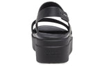 (WMNS) Crocs Brooklyn Thick Sole Casual Black Sandals 206453-060