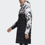 adidas Juve Ssp Dwcoat Juventus Colorblock Soccer/Football mid-length Sports hooded down Jacket Black FT9924