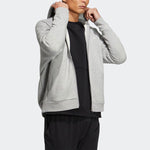 adidas Solid Color Minimalistic Alphabet Printing Zipper Cardigan Jacket Gray HM2683