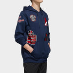 adidas neo Pattern Casual hooded Knit Navy Blue EI4749
