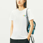 (WMNS) Vans Rainbow Alphabet Printing Round Neck Short Sleeve White VN0A5EUQWHT