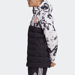 adidas Juventus Soccer/Football Sports Colorblock hooded down Jacket Black White Colorblock FR4213
