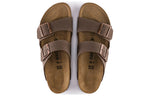 Birkenstock Arizona Birko-Flor Nubuck Sandals 'Mocha' 0151181