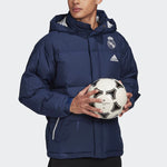 adidas Real SSP DW JKT Real Madrid Soccer/Football protection against cold Stay Warm Detachable hooded down Jacket Blue FQ3318