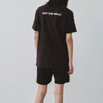 (WMNS) Vans Alphabet Printing Side Short Sleeve Black VN0A4MN2BLK