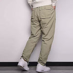 Men's Converse Solid Color Woven Straight-Leg Casual Pants/Trousers light grey Green 10021100-A04