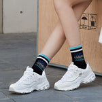 (WMNS) Skechers D'Lite-Looking Glass 'White Grey' 11959-WHT