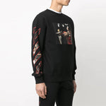 Off-White Caravaggio Slim Crewneck 'Black/Red' OMBA025R21FLE0051025