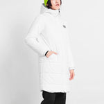 (WMNS) Vans Long hooded Puffer Jacket 'White' VN0A4BFTWHT