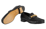 (WMNS) Gucci Chain Loafers Shoes Black 645445-16M00-1000