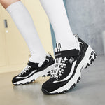 Skechers D'Lites Low-Top Running Shoes K White/Black 996212L-BKW