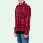 Off-White Mariana De Silva Shirt Mens Long Sleeve Plaid Shirts OMGA060E19E230052088