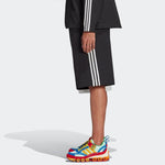Men's adidas originals Originals x Kerwin Frost Crossover FW22 Splicing Elastic Waistband Straight Shorts Gray / Black H59927