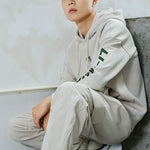 Li-Ning Sports Living Series Fleece Lined Stay Warm Loose Pullover Hoodie 'Grey' AWDR857-8