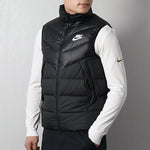 Nike Sportswear Windrunner Down Fill Sports Splicing Stand Collar Down Vest Black 928860-010