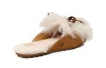 (WMNS) UGG Shaine Fluff Cozy Flat Plush Casual Slipper Brown 1105316-CHE