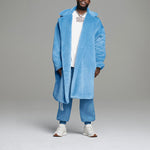 adidas originals x Ivy Park Crossover Plush Long Large Jacket Couple Style Blue H18983