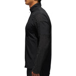 Men's adidas Solid Color polka dots Logo Zipper Stand Collar Jacket Black BQ7723