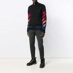 Men's Off-White Back Arrow Loose Fit Black OMHA036E19B020241088