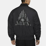 Men's Nike Kyrie Basketball Sports Mesh Patchwork Print Pattern Woven Baseball Padded Jacket CK6671-010