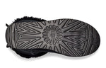 (WMNS) UGG Mini Bailey Brooch Fleece Lined Black 1119512-BLK