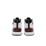 (PS) Nike Court Borough Mid 2Velcro 'White Black University Red' CD7783-110