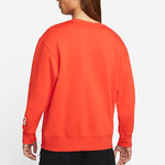 Men's Air Jordan Logo Alphabet Printing Fleece Lined Round Neck Pullover Red DO9153-673