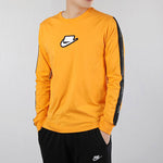 Men's Nike Logo Printing Round Neck Pullover Long Sleeves Yellow T-Shirt CI6215-886
