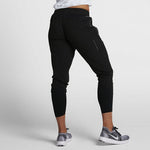 (WMNS) Nike Small Logo Elastic Waistband Running Sports Long Pants Black 885259-010