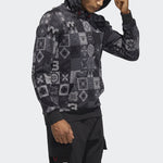 Men's adidas Cny Aop Hood Pattern Full Print Sports Black HC0271