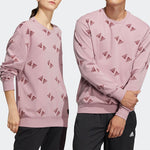 adidas Fi Bp1 Aop Swt Full Print Sports Round Neck Pullover Couple Style Pink HE7449