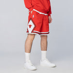 Nike Chicago Bulls Courtside Heritage NBA Casual Sports Logo Printing Basketball Shorts Red CV5597-657