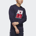 adidas neo M Fav Sw Printing Athleisure Casual Sports Round Neck Pullover Blue GP5887