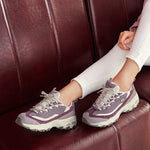 (WMNS) Skechers D'lites 1.0 GS PurpleWhite 'Purple White' 13143-PRW