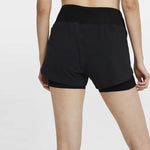(WMNS) Nike Eclipse 2-in-1 Running Training Solid Color Sports Woven Shorts Black CZ9571-010