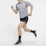 Nike TechKnit Future Fast Running Round Neck Short Sleeve Black White  CU6057-010