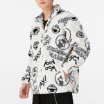 adidas neo x SESAME STREET Crossover Limited Full Print Polar Fleece Long Sleeves Jacket White HD7298