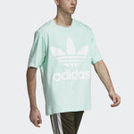 adidas originals Large Logo Printing Round Neck Short Sleeve Mint Green DH5839