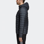 adidas Varilite Soft Down Hooded Jacket 'Carbon' CY8738