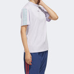 (WMNS) adidas neo Athleisure Casual Sports Small Stand Collar Short Sleeve Purple GD8562